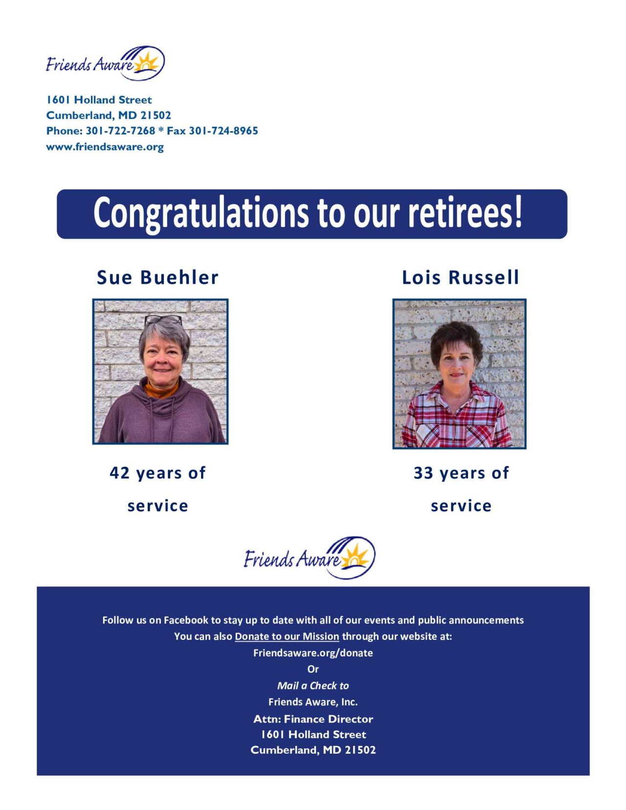 Newsletters | Friends Aware